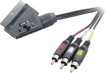 Scart Stecker auf 3x Cinch male 2m