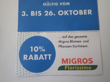 10% Rabatt Florissimo Migros Surseepark