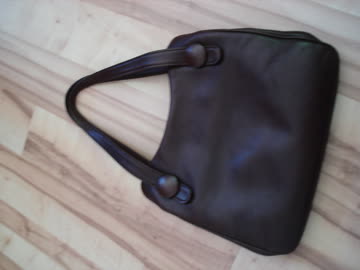 Exsila Artikel: braune Lederhandtasche "Vintage" mit kl. Portemonne