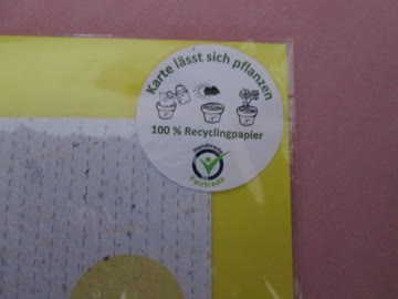 „Growing Paper" Grusskarte