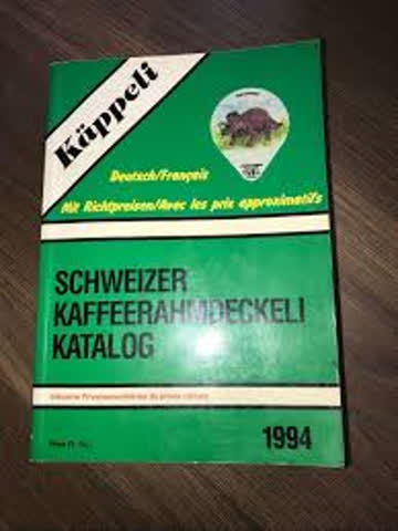 Käppeli Schweizer Kaffeerahmdeckeli Katalog 1994