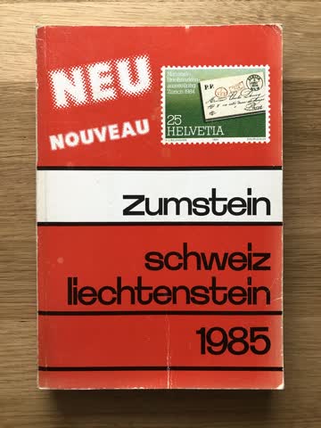 Zumstein Schweiz Lichtenstein 1985 Briefmarkenkatolog