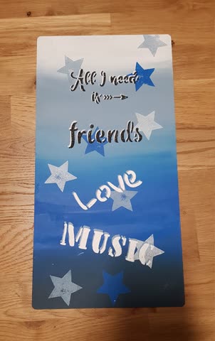 Deko Schild mit Sternen