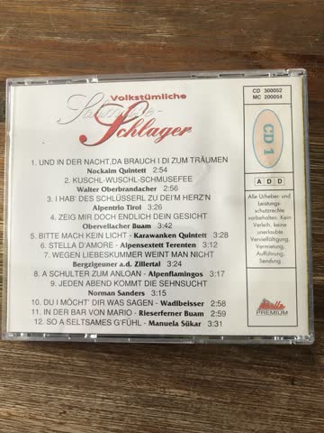 CD , Volkstümliche Schmuse Schlager
