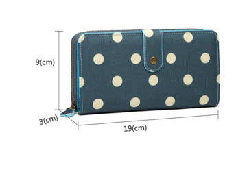 NEUES Portemonnaie Blau-Weiss Polka dots