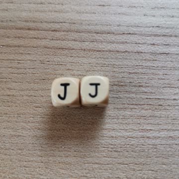Exsila Artikel: Holzbuchstaben 2x J 1cmx1cm