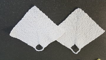 Exsila Artikel: neue gehäkelte Topflappen aus Garn weiss