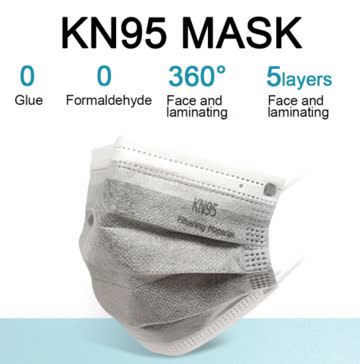 5 Stk. NEUE FFP2 Einweg Maske grau