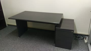 Schreibtisch & Schubladenkorpus, dunkelgrau