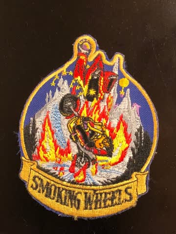 Badge - Smoking Wheels Motorrad