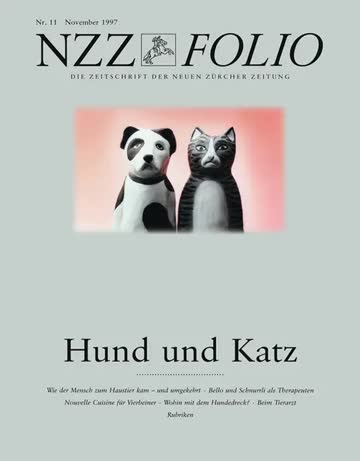 NZZ Folio November 1997 - Hund und Katz