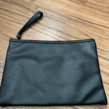 Clutch schwarz Kunstleder