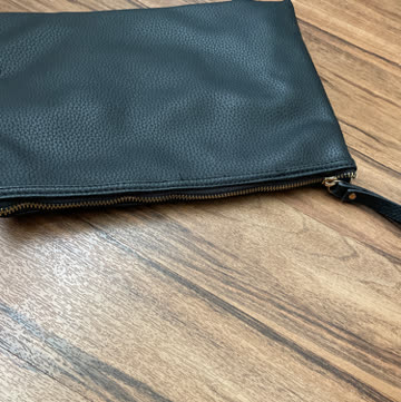 Clutch schwarz Kunstleder