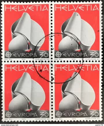 1974 Kontinuität Max Bill Viererblock MiNr: 1029
