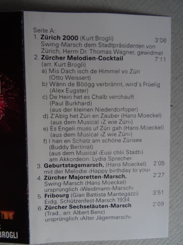 Stadtmusik Zürich 1846 - 1986 - 2000 Jahre Zürich - Kassette