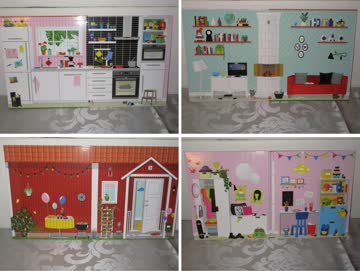 Barbie Sammlung (2) Kiste mit Haus Wohnung Familie Auto etc.