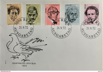 1972 FDC Porträts III MiNr: 979-983