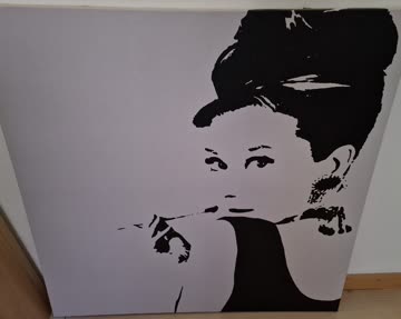 Bild auf einfachem Holzrahmen, 90x90 cm