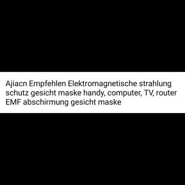 Bestrahlungsmaske gegen Elektrosmog