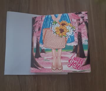 Süsse Diamond Painting Grusskarte