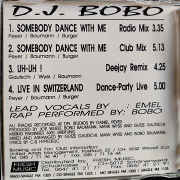 DJ Bobo Somebody Dance With Me Maxi CD