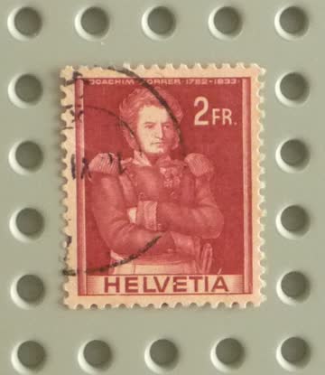 Briefmarke Helvetia "Oberst Joachim Forrer" 2 Fr.