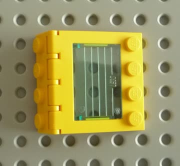 gelbes Lego Autodach mit Dachfenster