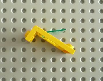 gelbes Lego Autodach mit Dachfenster