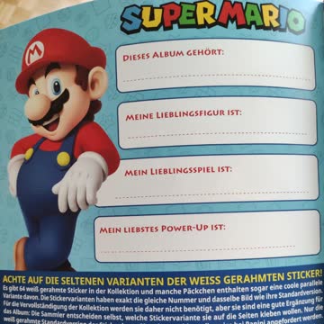 Super Mario - Play time sticker Album