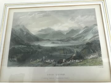 Gerahmter Stich - Loch Leven