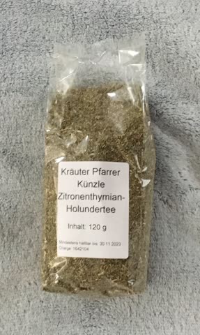 Kräuter Pfarrer Künzle Zitronenthymian-Holundertee 120g
