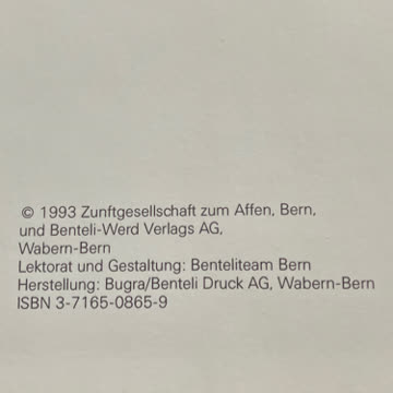 Die Berner Zunftgesellschaft zum Affen