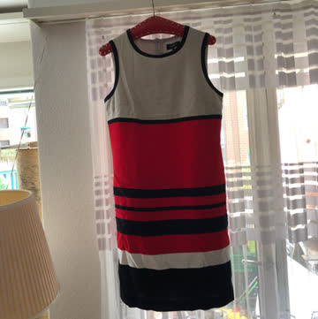 Leinen Viskose Kleid Gr 40