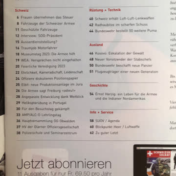 Schweizer Soldat JUNI 2023