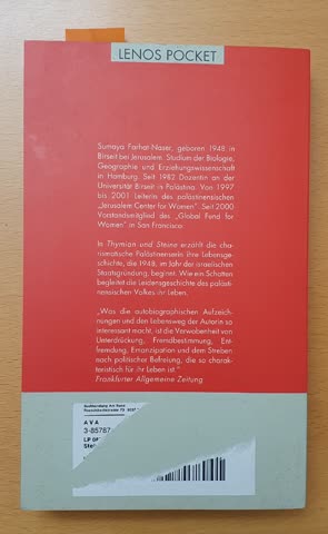 Thymian und Steine - eine palästinensische Lebensf3schichte