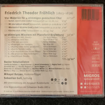 Friedrich Theodor Fröhlich: Miserere Motetten