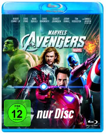 The Avengers 1, MARVEL, Blu-ray, nur Disc