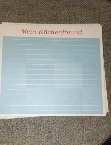 Rezeptblätter 33 stk