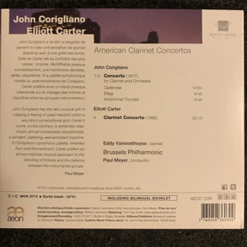 Corigliano/Carter American Clarinet Concertos