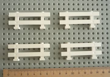 4 Lego Zäune (weiss)
