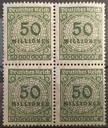 1923 Freimarke Viererblock postfrisch**