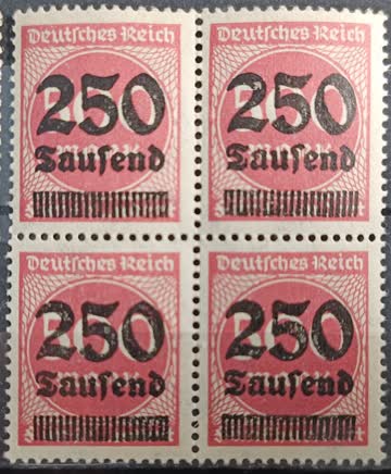 1923 Freimarke Viererblock postfrisch**