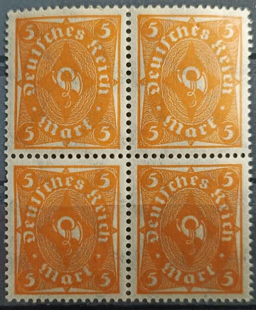 1921 Freimarke Viererblock postfrisch**