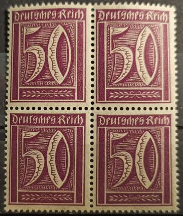 1921 Freimarke Viererblock postfrisch**
