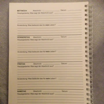 Tagebuch zur Stillen Zeit