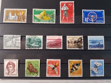 1955 Schweiz Jahrgang komplett gestempelt