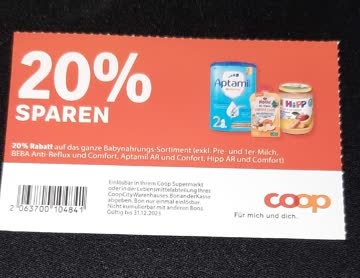 Babynahrung gutschein