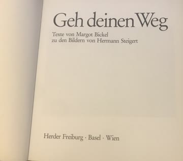 Geh deinen Weg