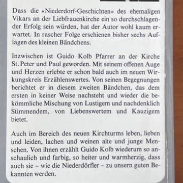 2 Bücher von Guido J. Kolb über das Niederdorf, Zürich