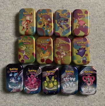 Exsila Artikel: 13 verschiedene Pokemon Mini Tin Boxen für Karten